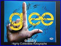 Glee Cast 15 Signed 11x14 Photo Autograph Psa Dna Coa Loa Cory Monteith