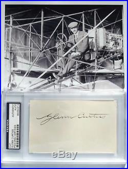 Glenn Curtiss Aviation Pioneer & Aircraft Designer Autograph''Rare'' PSA/DNA