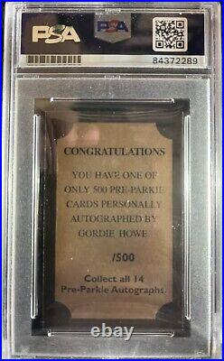 Gordie Howe On Card Autograph /500 Pre-Parkie PSA/DNA Cert AUTO Signed Card