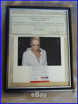 Gwen Stefani Signed PSA DNA Authentic Pink Glitter Stedman Guitar Autographed