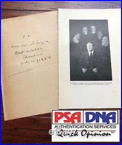 HARRY HOUDINI PSA/DNA Hand Signed & Inscribed Book Page Magician Autograph