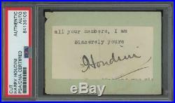 HARRY HOUDINI autograph cut PSA/DNA certified/slabbed MAGICIAN