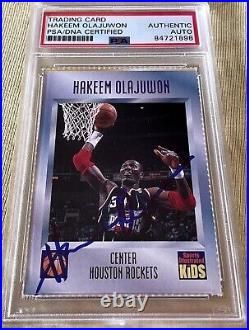 Hakeem Olajuwon signed autographed 1997 Sports Illustrated for Kids card PSA/DNA