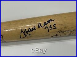 Hank Aaron 755 Braves Signed Autograph Louisville Slugger Bat PSA DNA