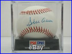 Hank Aaron Psa/dna Certified Signed Official Rawlings Nl Baseball Autographed