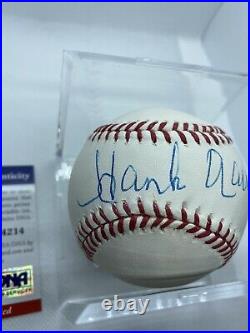 Hank Aaron signed baseball autographed PSA Cert
