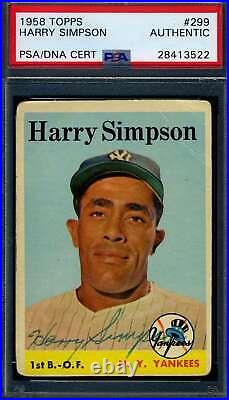 Harry Simpson PSA DNA Signed 1958 Topps Autograph