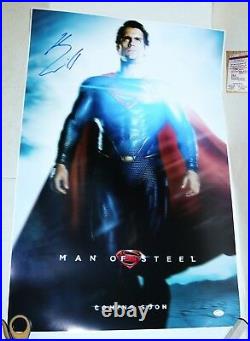 Henry Cavill autographed 20x30 Superman, Man of Steel poster JSA PSA WITNESS