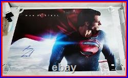 Henry Cavill autographed 24x36 Superman, Man of Steel poster JSA PSA WITNESS