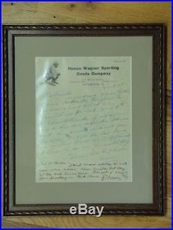 Honus Wagner Psa/dna Certified Signed Handwritten Letter Autographed