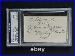 Honus Wagner Psa/dna Grade 9 Mint Autographed Note Signed Certified Authentic