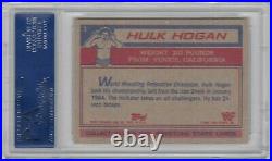 Hulk Hogan Signed 1985 Topps Rookie Card #1 withHOF Inscription PSA/DNA GEM MT 10
