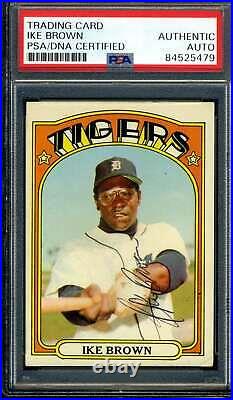 Ike Brown PSA DNA Coa Signed 1972 Topps Autograph