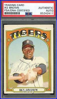 Ike Brown PSA DNA Vintage Signed 1972 Topps Autograph