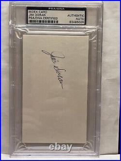 Index Card Autographed by Jim Doran PSA/DNA Certified Auto