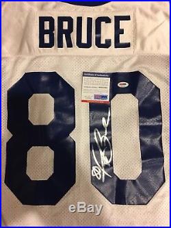Isaac Bruce Rams Autographed Signed 1998 Logo Athletic Game Jersey 46 PSA DNA