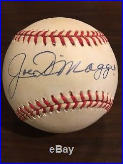 JOE DIMAGGIO autographed baseball official MLB American League Rawlings PSA DNA