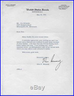 JOHN F KENNEDY JFK Signed Profiles In Courage Book & Letter Auto x2 PSA/DNA LOA