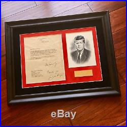 JOHN F. KENNEDY PSA/DNA WHITE HOUSE AUTOGRAPH Letter Signed Soviets/Space