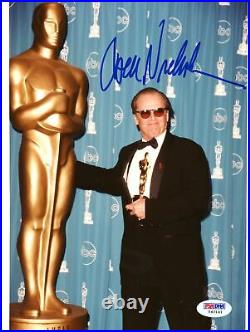 Jack Nicholson Signed 8x10 Photograph Next to Oscar Autographed PSA DNA COA