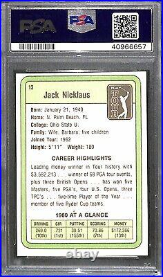 Jack Nicklaus Autographed Signed Auto 1981 Donruss Golf #13 PSA Rookie Card (RC)