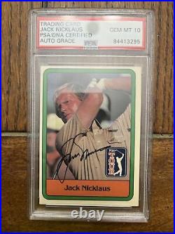 Jack Nicklaus Signed 1981 Donruss #13 RC (PSA AUTO GEM MT 10) Fantastic Card