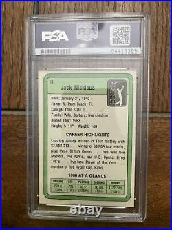 Jack Nicklaus Signed 1981 Donruss #13 RC (PSA AUTO GEM MT 10) Fantastic Card