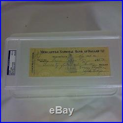 Jack Ruby Signed Autograph Check PSA/DNA Mint 9