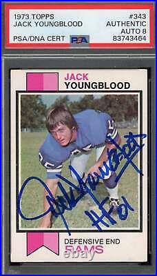 Jack Youngblood PSA DNA Signed 1973 Topps Rookie Autograph