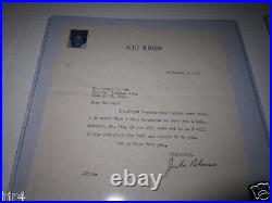 Jackie Robinson 1949 Brooklyn Dodgers Full Letter Signed Autograph PSA/DNA PSA 8