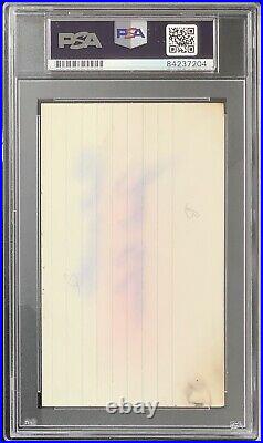Jackie Robinson Signed Index Card Baseball Autograph Inscription Dodgers PSA/DNA