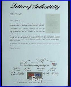 Jacqueline Kennedy Onassis First Lady Autograph Signed Doubleday Letter PSA/DNA