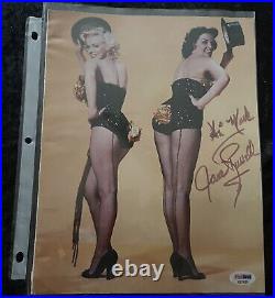 Jane Russell Psa Dna Autograph 8x10 Photo withMarilyn Monroe Hand Signed No Cert