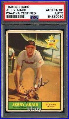 Jerry Adair PSA DNA Signed 1961 Topps Rookie Autograph