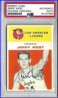 Jerry West Signed Autographed 1961 Fleer Reprint Rookie Card PSA/DNA LA Lakers