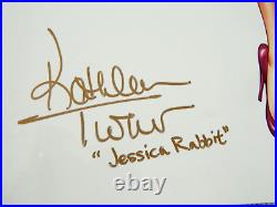 Jessica Rabbit Hand Signed Kathleen Turner 15x9.5 PSA/DNA Authentic Autograph