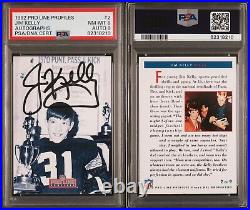 Jim Kelly HOF Pop1 N MINT ON-CARD AUTO PSA DNA 1992 Pro Line Profiles Autos