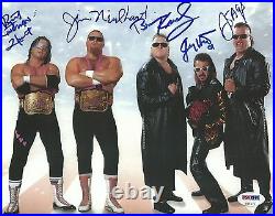 Jim Neidhart Jimmy & Bret Hart The Nasty Boys Signed 8x10 Photo PSA/DNA COA WWE