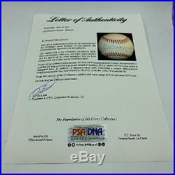 Joe Dimaggio Signed Autographed Official American League Baseball PSA DNA COA