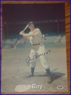 Joe Dimaggio Yankees Autographed Signed 11x14 Photo PSA/DNA Certified Authentic