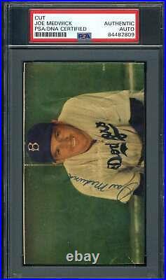 Joe Medwick PSA DNA Signed Vintage Dodgers Photo Autograph