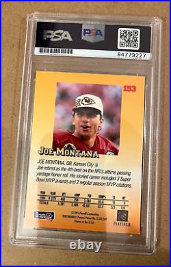 Joe Montana Signed 1995 Playoff Prime #153 Autograph PSA/DNA Certified Clean sig