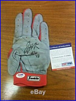Joey Votto 2012 Game Used Autographed Batting Gloves Cincinnati Reds Psa/dna Coa