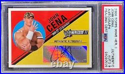 John Cena 2008 Topps WWE Heritage II Autograph PSA