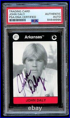 John Daly #48 signed autograph auto Arkansas Collegiate Collection Card PSA Slab