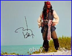 Johnny Depp PSA Autograph Signed Photo 11 x 14 pirates of the caribbean