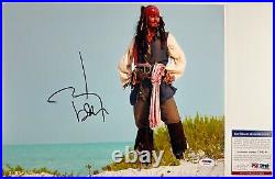 Johnny Depp PSA Autograph Signed Photo 11 x 14 pirates of the caribbean