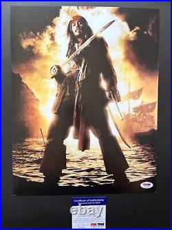 Johnny Depp Rare signed autographed Pirates Jack Sparrow 11x14 photo PSA/DNA coa