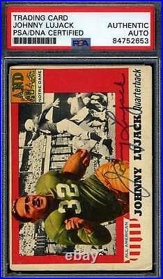 Johnny Lujack PSA DNA Signed 1955 Topps All American Autograph