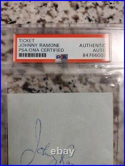 Johnny Ramone signed Ticket PSA/DNA authentic Autograph THE RAMONES